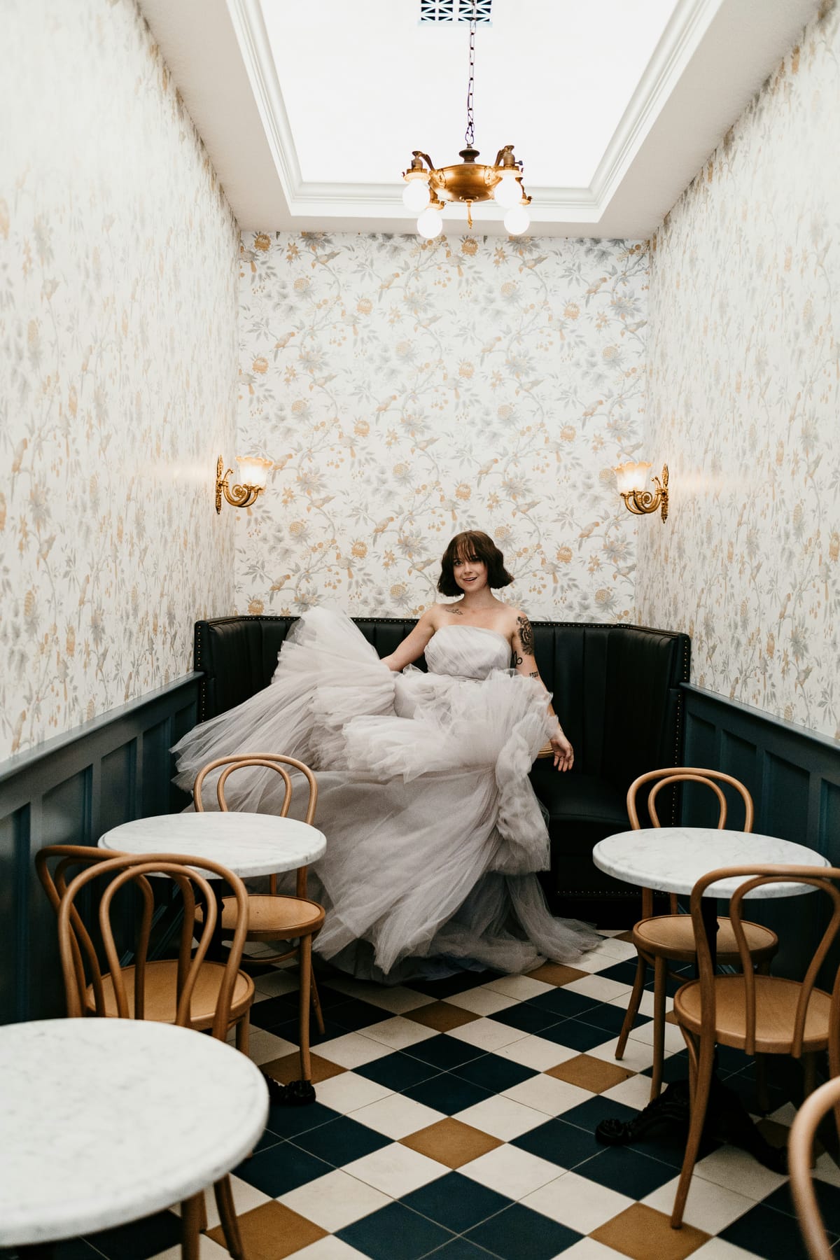 An elegant wedding venue interior